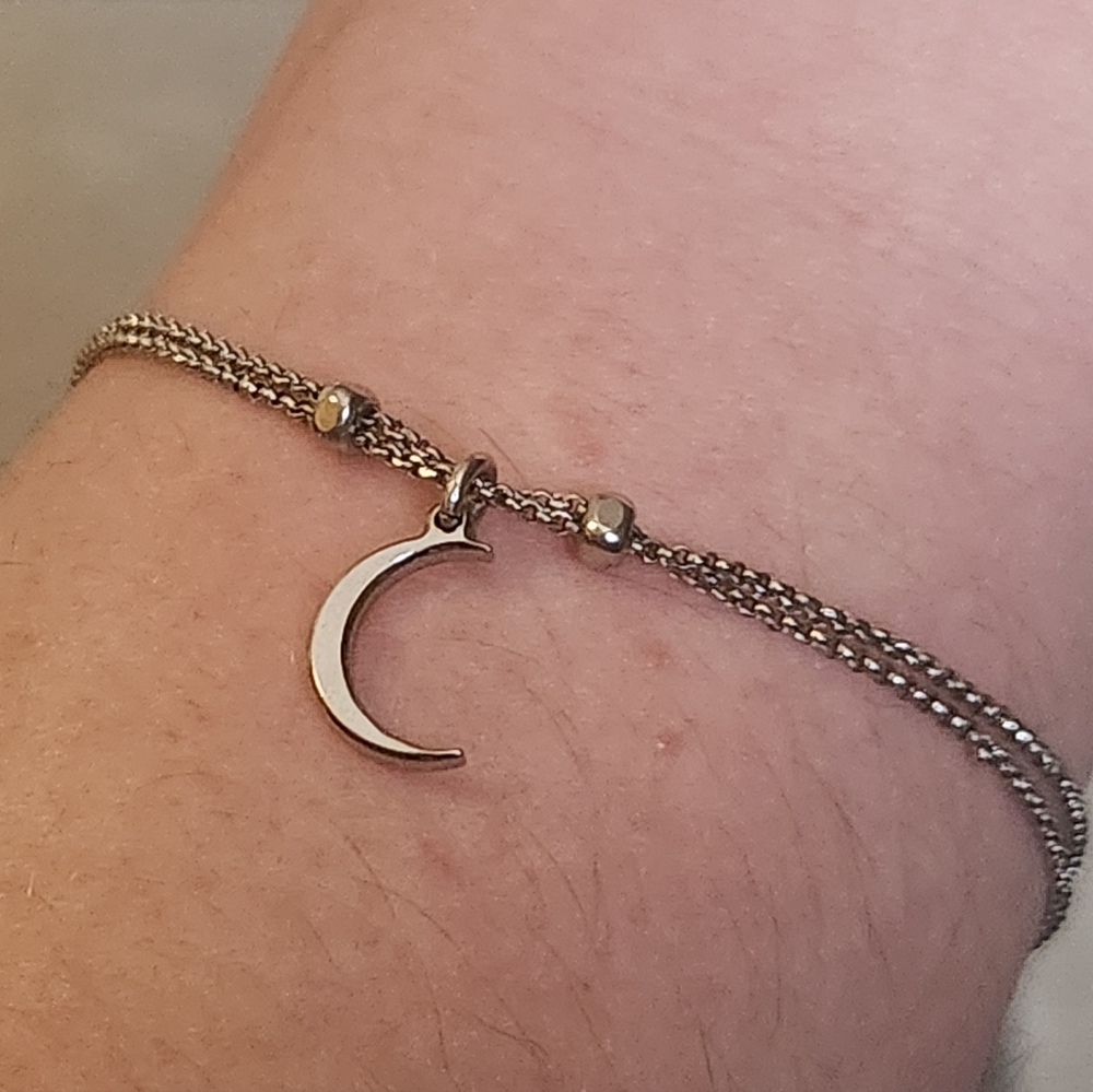 Sterling Silver Cresent Moon Bracelet